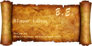 Blaser Edina névjegykártya